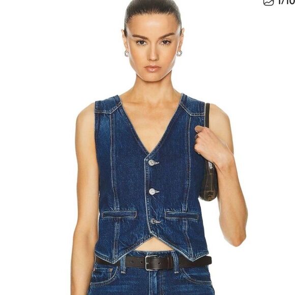 MOTHER Jackets & Blazers - NWT Mother Superior THE MASKED RIDER-DID YOU BRING ME ANYTHING Denim Vest Large